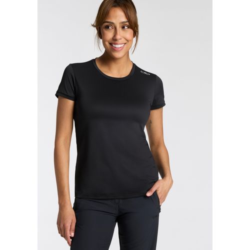 Funktionsshirt CMP, Damen, Gr. 44, blau (antracite), Obermaterial: 92% Polyester, 8% Elasthan, sportlich, Shirts
