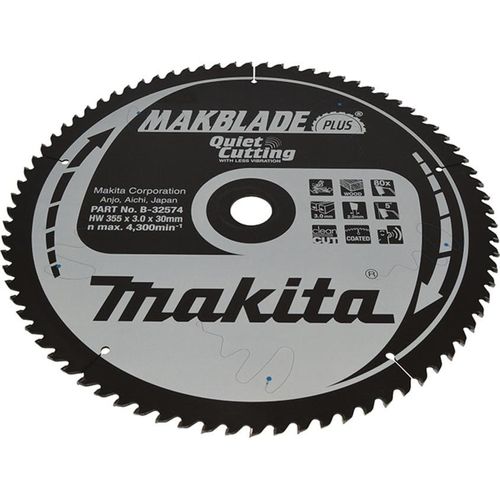 Makita MAKBLADE+ Sägeblatt 355x30x80Z - B-32574