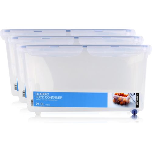 LocknLock Classic HPL896 Frischhaltedose 21L - Luft & Wasserdicht (3er Pack)