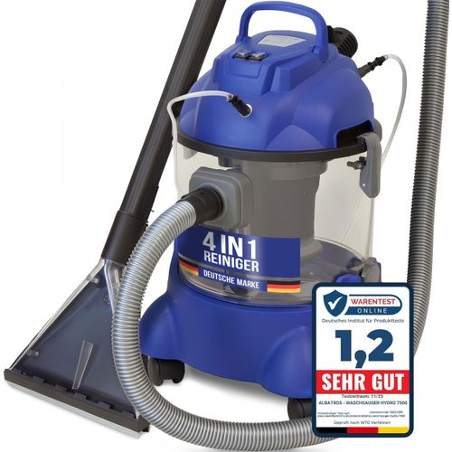 Waschsauger Polster + Teppich HYDRO 7500 - 4in1 Nass Trockensauger - 1200 Watt 20l Volumen 16 kPa Saugleistung - Polsterreiniger Teppichreiniger Reinigungsgerät Professionelle Aufbereitung