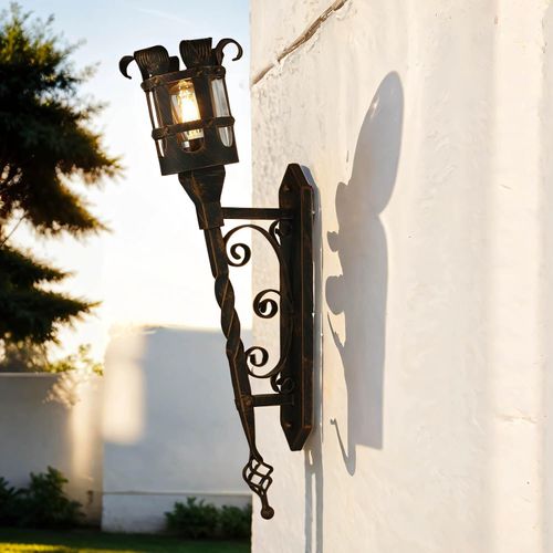 Wandlampe außen IP44 E27 Rustikal Garten Haus Außenwandlampe Wandfackel