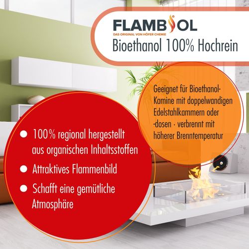 48x 5 L FLAMBIOL® Bioethanol 100 % Hochrein