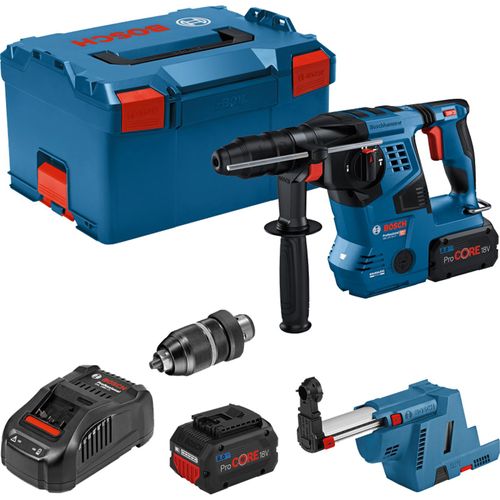 Bosch Akku Bohrhammer Schlagbohrer Gbh 18 V 28 Cf Sds Plus Staubabsaugung Blau