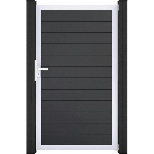 GroJa BasicLine PVC Stecksystem schmal Universal Einzeltor mit Alurahmen anthrazitgrau