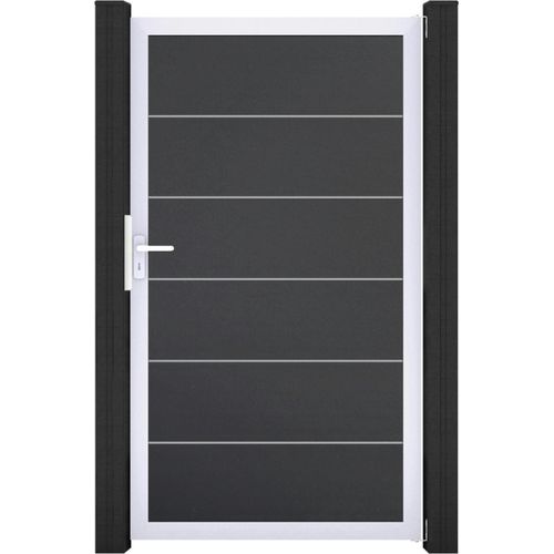 GroJa BasicLine PVC Stecksystem Premium Universal Einzeltor mit Alurahmen anthrazitgrau