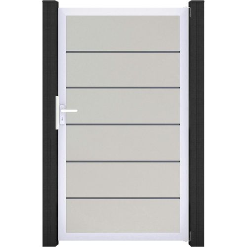 GroJa BasicLine PVC Stecksystem Premium Universal Einzeltor mit Alurahmen weiss