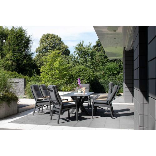 Gartenmöbelset Relaxsessel Sevilla mit Tisch Malaga 200 x 90 cm