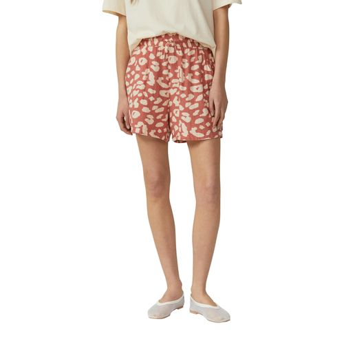 QS Shorts, Sommerhose aus Musselin mit All-Over-Muster