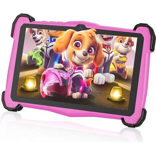 EagleSoar 2024 Kindertablet 7 Zoll, 10GB + 64GB/1TB erweiterbarer Octa-Core Prozessor, Android 14 Kinder von 3-12 Jahren, Kindersicherung EVA