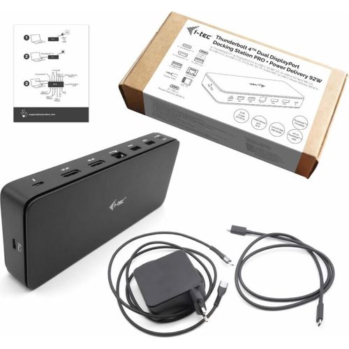 Hub USB i-Tec TB4DUALDPDOCKPDPRO Schwarz