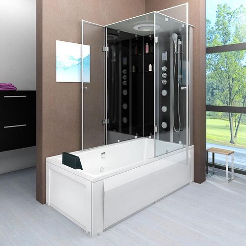 Dusche Wanne Kombination K05-L33 Duschkabine 180x90 cm