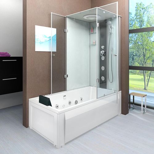 Whirlpool Dusche Kombination K05-L00-WP-EC Duschtempel 180x90 cm