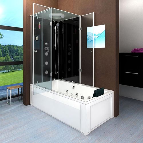 Whirlpool Dusche Kombination K05-R30-WP Duschtempel 90x180 cm