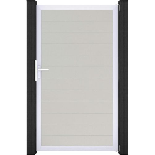 GroJa BasicLine PVC Stecksystem schmal Universal Einzeltor mit Alurahmen weiss