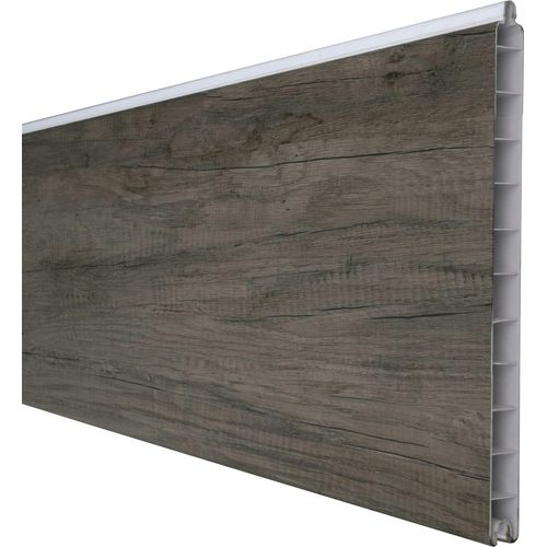 GroJa BasicLine PVC Stecksystem Premium Universal Einzeltor mit Anthrazitrahmen monument_oak