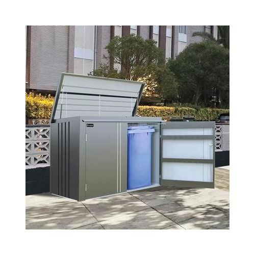 Mülltonnenbox floraworld Premium 200 x 84 x 133 cm schwarz