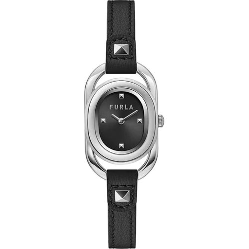 Furla WW00008001L1 Damen-Armbanduhr, Edelstahl-Gehäuse, Leder-Armband