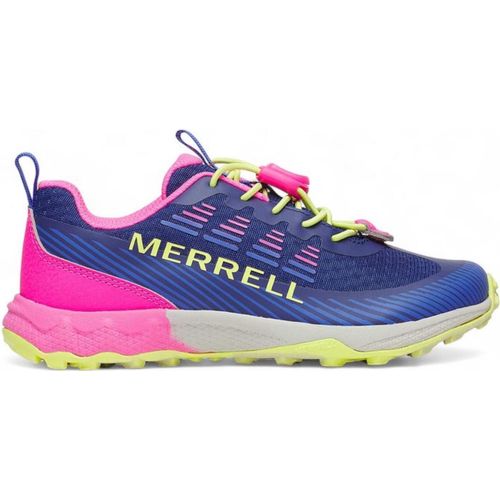 Merrell Agility Peak Mädchenschuhe, Barfußschuh, Sneaker, Textil, Cobalt/Pink - Barfußschuhe KINDER, Blau