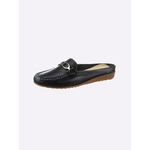 Slipper CASUAL LOOKS, Damen, Gr. 40, schwarz, Leder, sportlich, Schuhe