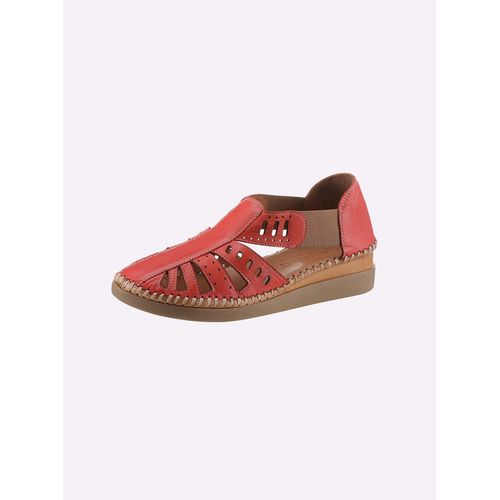 Slipper GEMINI, Damen, Gr. 36, rot, Glattleder, Schuhe