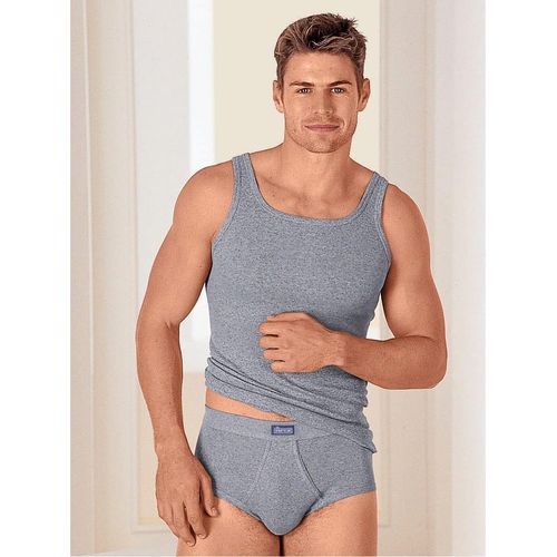 Slip KINGS CLUB, Herren, Gr. 10, grau (grau, meliert), 100% Baumwolle, Unterhosen