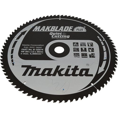 Makita MAKBLADE+ Sägeblatt 355x30x80Z - B-32574
