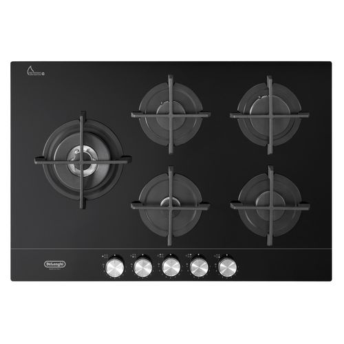 De’Longhi NSL 575D NCM, Schwarz, Integriert, 75 cm, Gaskochfeld, Glaskeramik, 5 Zone(n)