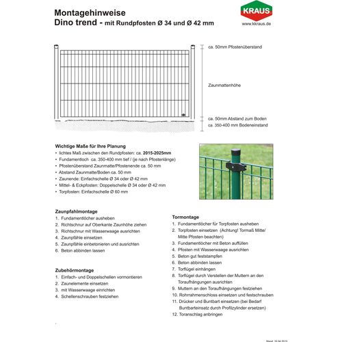 GroJa BasicLine PVC Stecksystem schmal Universal Einzeltor mit Anthrazitrahmen monument_oak