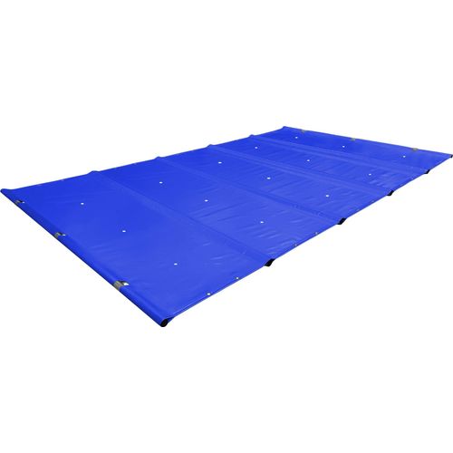 SafeDeluxe® Poolplane Rollschutzabdeckung aus LKW Plane ohne Stangen (4m x 5m, Lichtgrau RAL7035) Stangenabdeckung Sicherheitsabdeckung Poolabdeckung