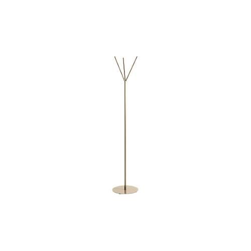 Garderobenständer HAKU, 3 Haken, Gesamttragkraft 25 kg, Fußplatte, Ø 350 x H 1730 mm, Stahlrohr pulverbeschichtet/Metall, schilfgrün