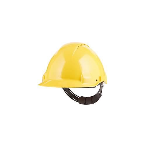 Schutzhelm 3M G3000CUVWPRO1, EN 397:2012+A1 2012, mit Belüftung, UV-Sensor, um 180° drehbares Kopfband, Pinlock-Verschluss, gelb