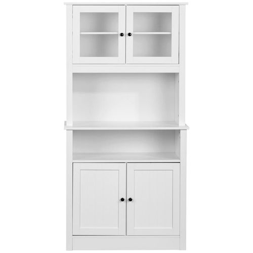 Mid.you Buffet , Weiß , Holzwerkstoff , 2 Fächer , 80x161x44 cm , Küchen, Küchenmöbel, Buffetschränke