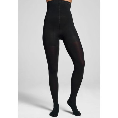 Strumpfhose CALVIN KLEIN, Damen, Gr. S, schwarz, Obermaterial: 86% Polyamid, 14% Elasthan, unifarben, elastisch, Strumpfhosen, blickdicht, hohe Taille, Shaping-Effekt
