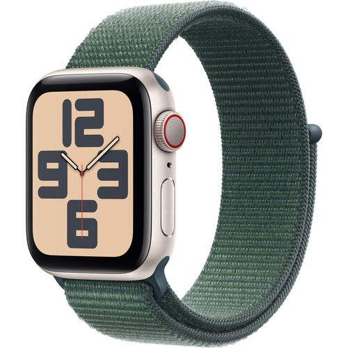 Apple Watch SE GPS + Cellular 40mm Aluminium Galaxy mit Lake Green Armband