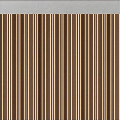 Vorhang Acudam Ferrara Türen Braun Elfenbein Undurchsichtig Außenbereich PVC Aluminium 90 x 210 cm