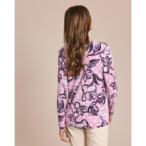 Shirt mit Punkte-Blumen und 3D-Druck