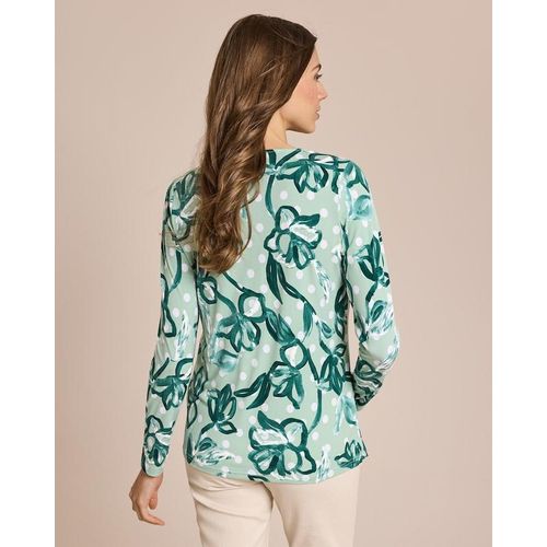 Shirt mit Punkte-Blumen und 3D-Druck