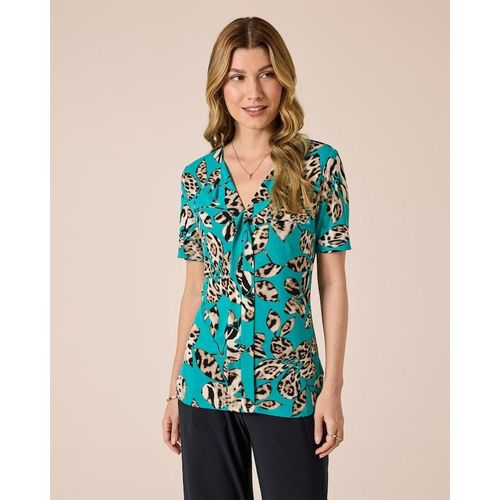 Shirt mit Blumen-Animaldruck