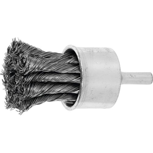 Lessmann Gezopfte Pinselbürste Stahldraht, Bürsten-xBorstenstärke: 28X0,25 mm