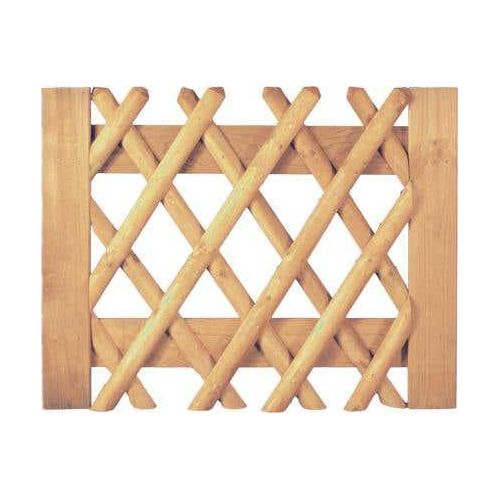 T&J Jägerzaun braun Tor 100 x 80 cm Latten 55 mm