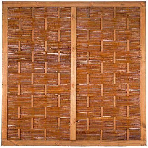ÄTNA Weidengeflechtzaun 180 x 180 cm, braun gebeizte Weide