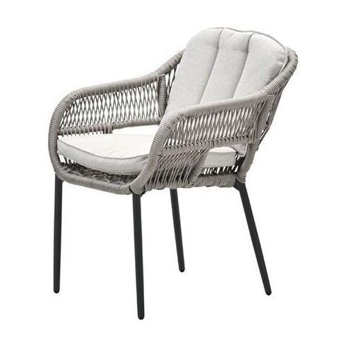 Garden Impressions Pescara Dining Stuhl - carbon black - rope Taupe- desert sand