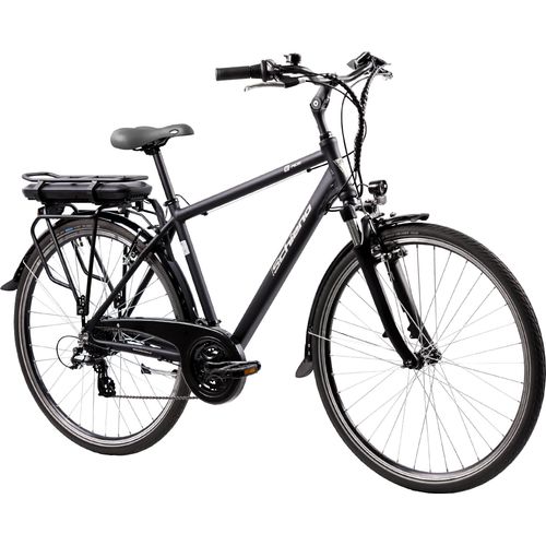 Schiano Ride Trekking E Bike 28 Zoll Pedelec Damen Herren 160-170 cm Elektrofahrrad 21 Gänge 375 Wh E Fahrrad Trekkingrad schwarz