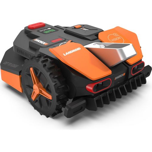 WORX Landroid Vision S250 WR202E - Mähroboter ohne Begrenzungskabel für Gärten bis 250m², AI Rasenmäher Roboter (WLAN & Bluetooth, aktive Hindernisvermeidung mit KI-Technologie, Igelschutz)