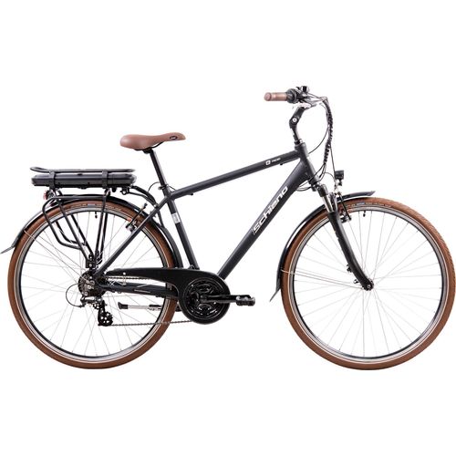 Schiano Ride Trekking E Bike 28 Zoll Pedelec Damen Herren 160-170 cm Elektrofahrrad 21 Gänge 375 Wh E Fahrrad Trekkingrad schwarz