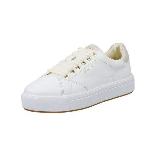 Plateausneaker GANT "Gant Sneaker Leder", Damen, Gr. 40, weiß, Leder, Schuhe Plateausneaker