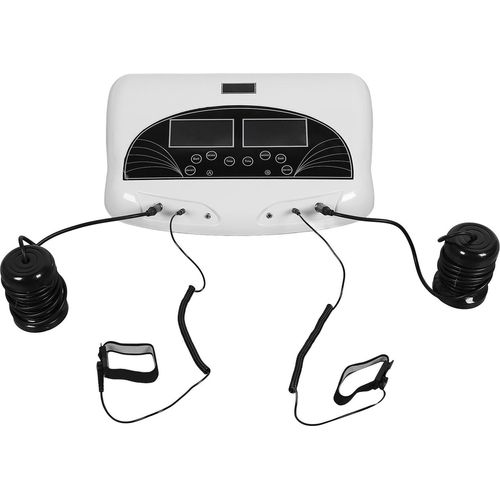 Detox Fußbad Maschine Zeit einstellbar 5 Modi mit 2 Armbänder 2 Gürtel Dual Ionic Fußbad Detox Maschine für den Heimgebrauch EU Stecker 220V