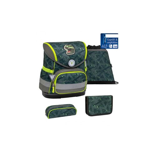 Rucksack Schulranzen Set 4 tlg. T-rex Dinosaurier Roar Schulrucksack