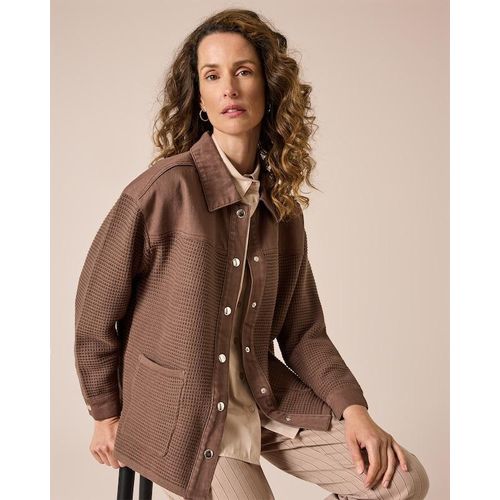 Jeansjacke mit Materialmix Image