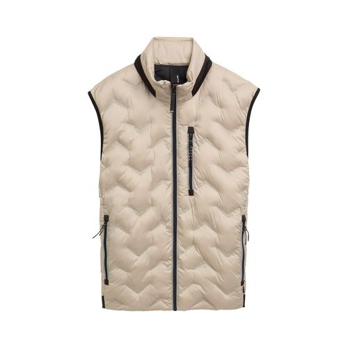 TOM TAILOR Herren Hybrid Lightweight Steppweste, braun, Uni, Gr. L